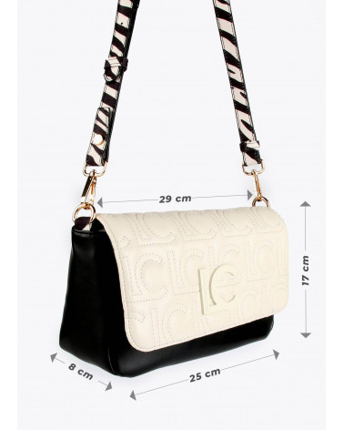 Besace bicolore à imprimé animal L C