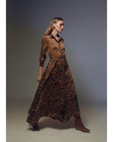 Robe chemisier avec ceinture
