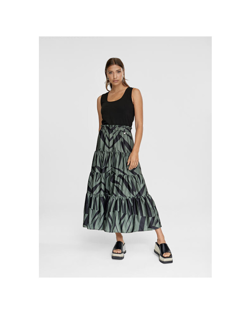 ROBE LONGUE ZEBREE A BRETELLES