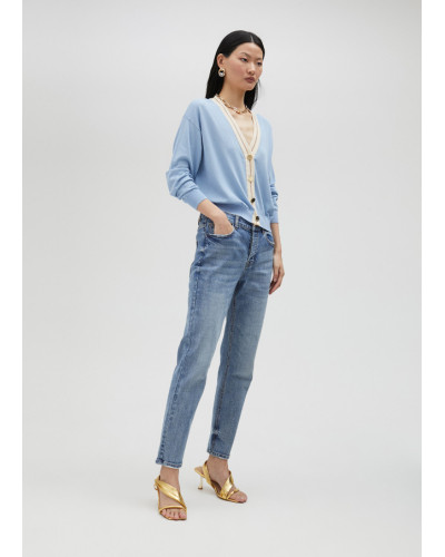 CARDIGAN BASIQUE CONTRASTANT