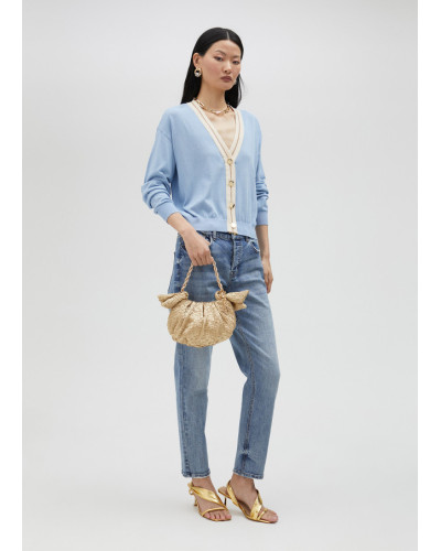 CARDIGAN BASIQUE CONTRASTANT