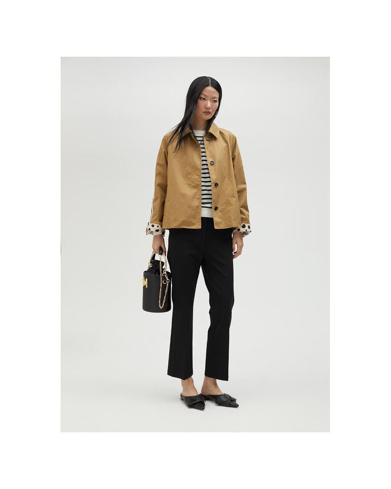 Pantalon slim noir évasé