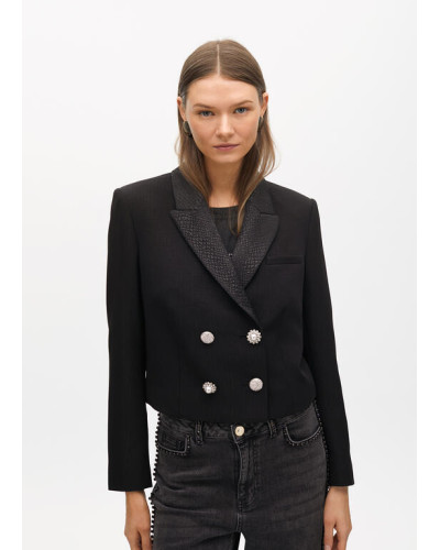 VESTE COURTE  BOUTONS BIJOUX