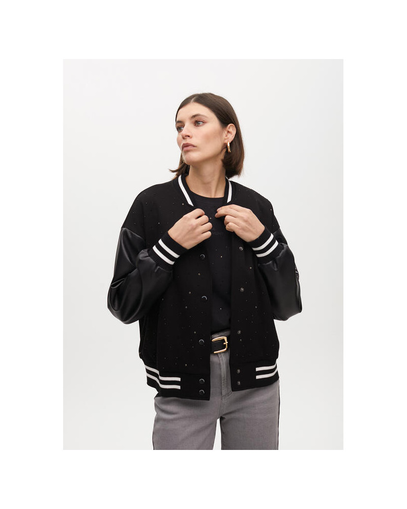 BLOUSON BOMBER AVEC PERLES LC