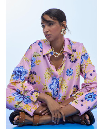 CHEMISE OVERSIZE SATIN IMPRIMEE LC