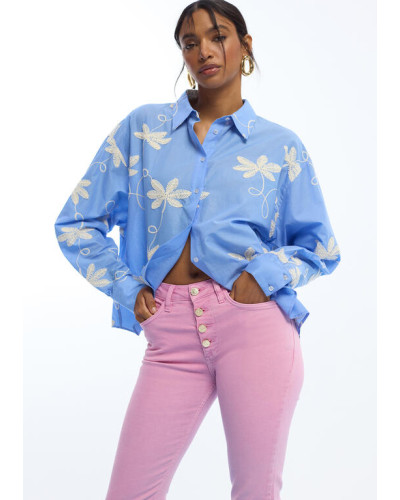 PANTALON ÉVASÉ AVEC BOUTONS LC