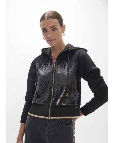 SWEAT OUVERT  PAILLETTES LC