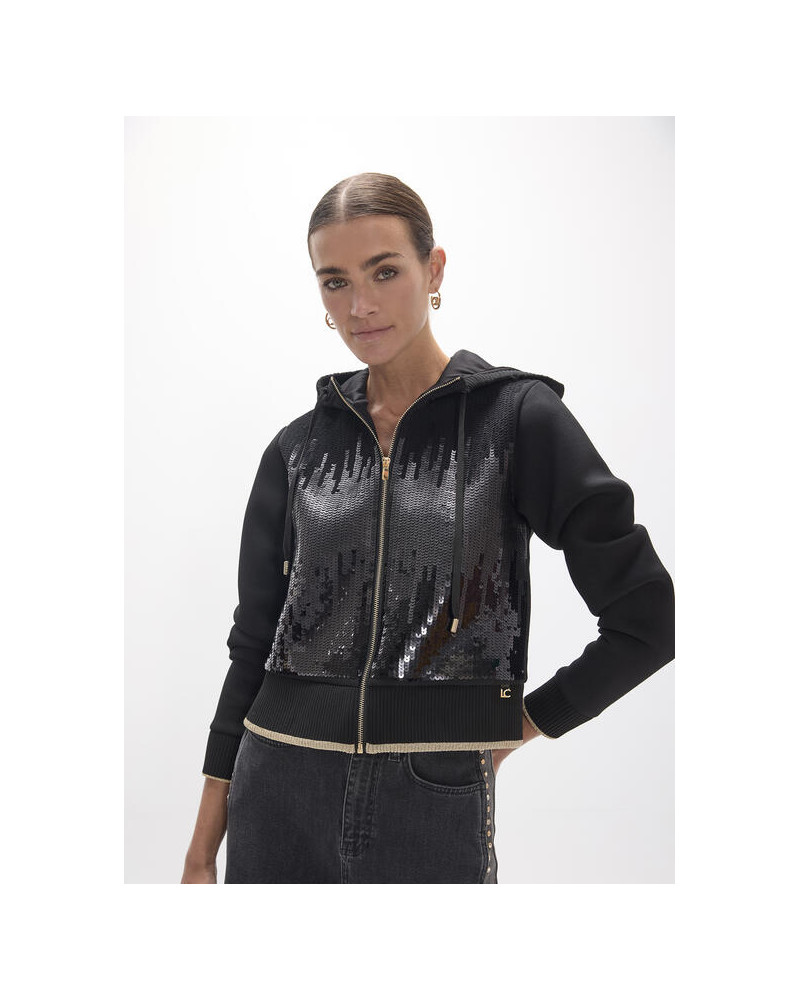 SWEAT OUVERT  PAILLETTES LC