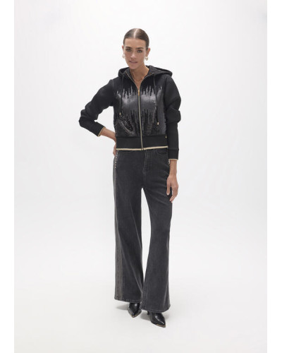 SWEAT OUVERT  PAILLETTES LC