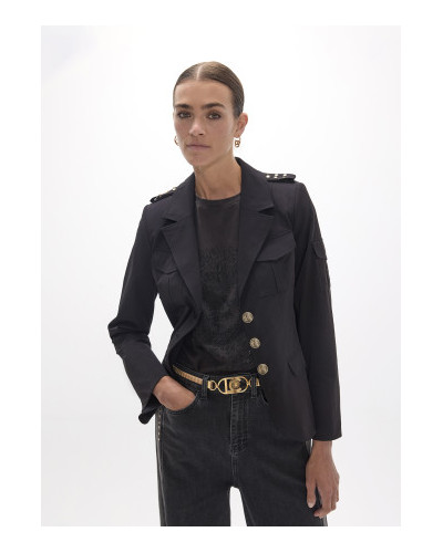 Veste courte avec poches à rabat en taffetas technique