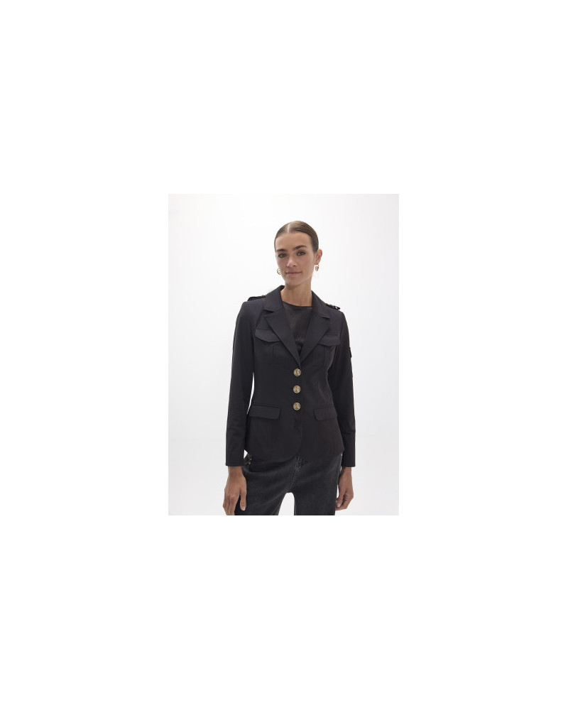 Veste courte avec poches à rabat en taffetas technique